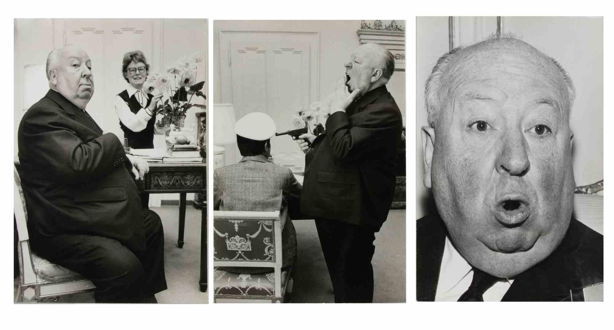Unknown Portrait Photograph - Alfred Hitchcock During Press Conference for Topaz, Paris, 20 December 1969