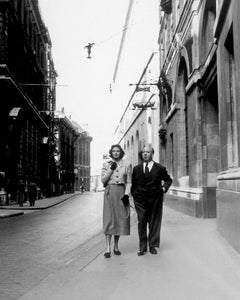 Alfred Hitchcock with Ingrid Bergman in London Globe Photos Fine Art Print