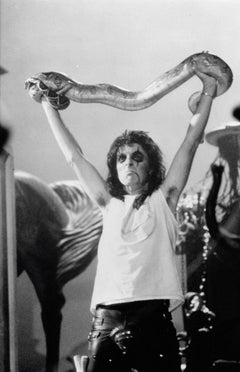 Alice Cooper Performing with Snake Vintage Original Photograph