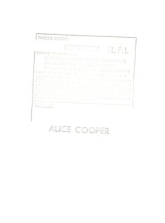 Alice Cooper Singing on Stage Vintage Original Photograph
