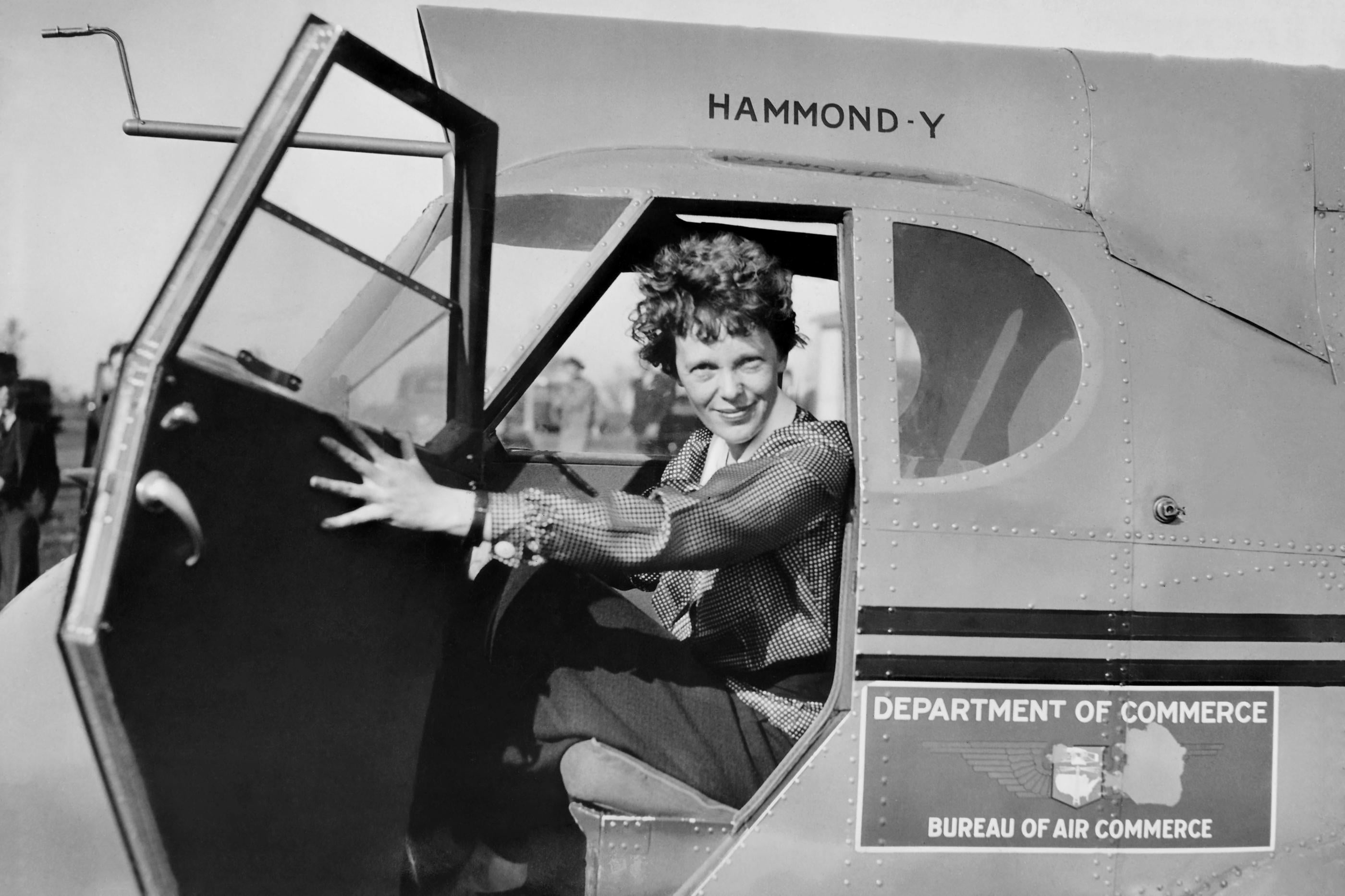 Unknown Portrait Photograph - Amelia Earhart Flight over Washington D.C.
