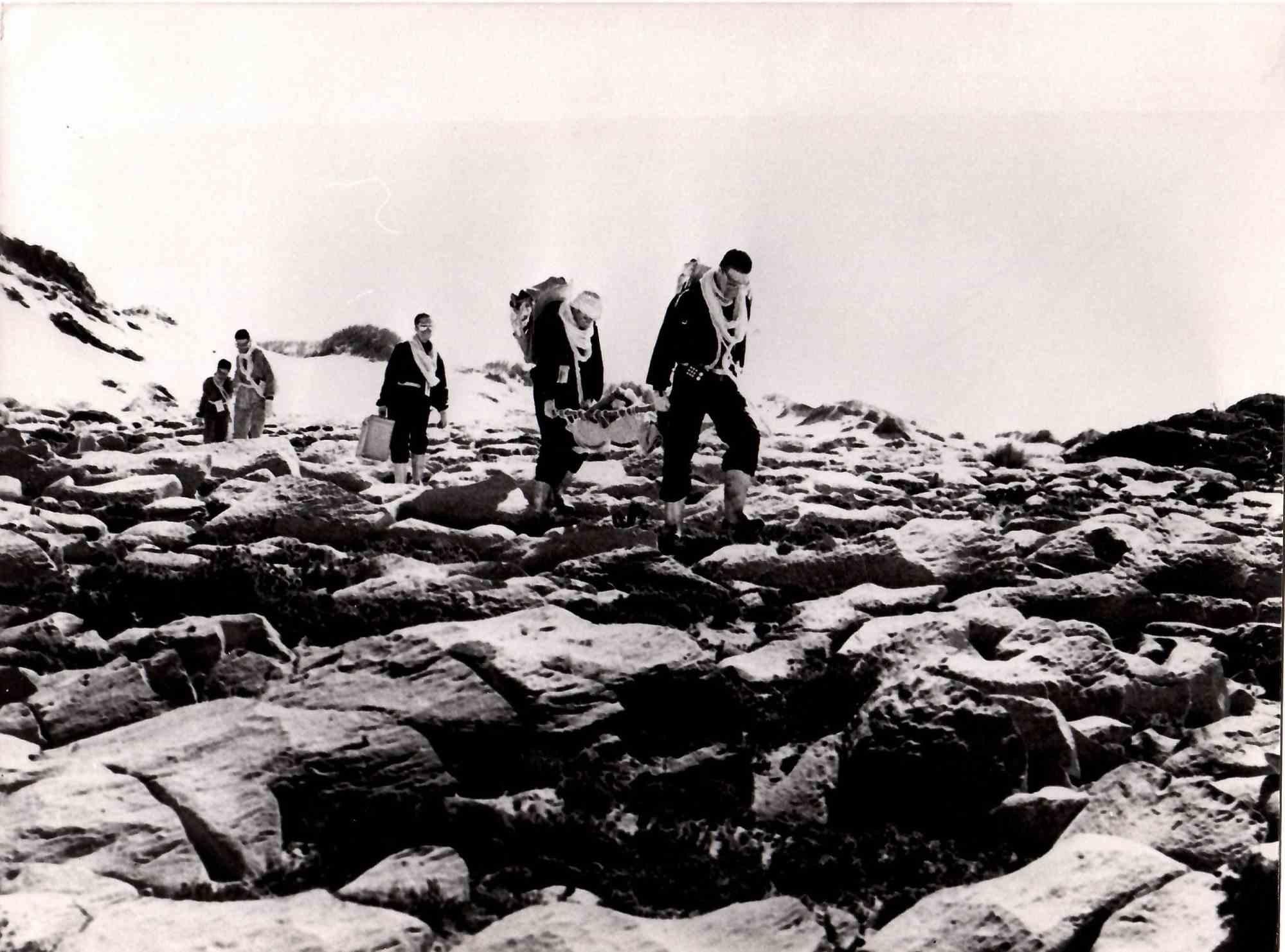 Unknown Figurative Photograph - Among the Rocks, Vintage Photograph - Mid-20th Century