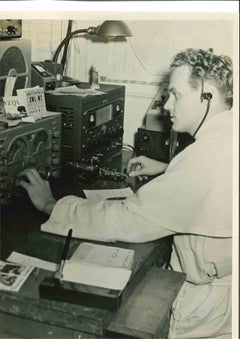 An American Amateur Radio Operator - Vintage Photograph - Mid 20th Century
