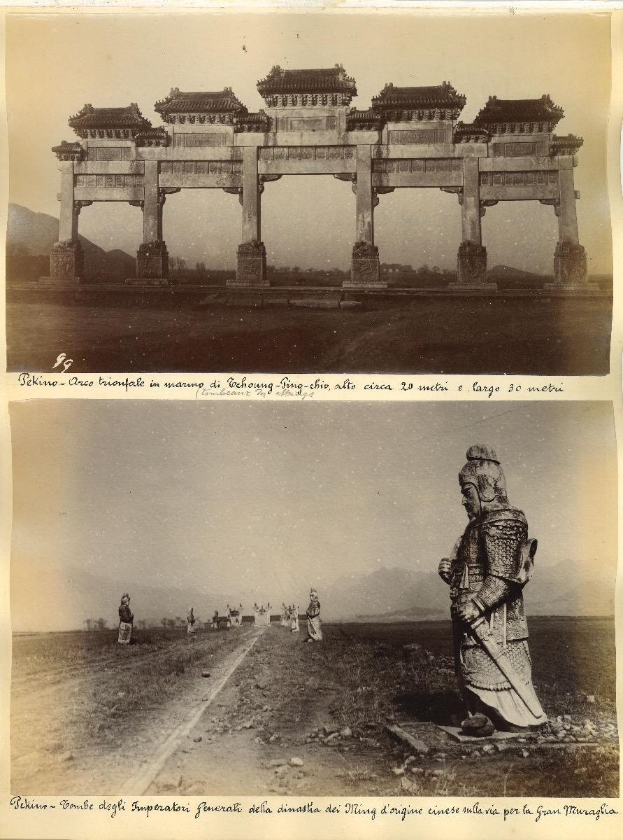 Unknown Figurative Photograph - Ancient Beijing: the Tombs of the Emperors - Albumen Print - 1890s