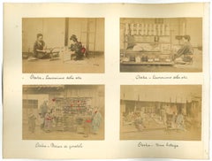 Ancient Japanese Ethnographic photos from Osaka - Albumen Prints - 1880s/90s