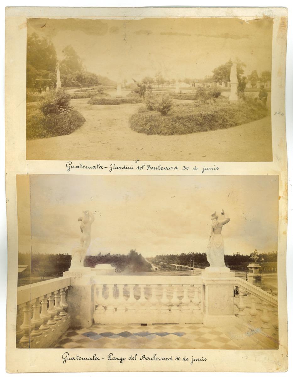 Ancient View of Guatemala City - Original Vintage Photos - 1880s - Photograph by Unknown