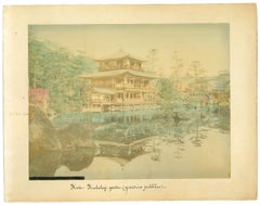 Ancient View of Kyoto, Kingkakuji Garden, - Original Albumen Print - 1880s/90s