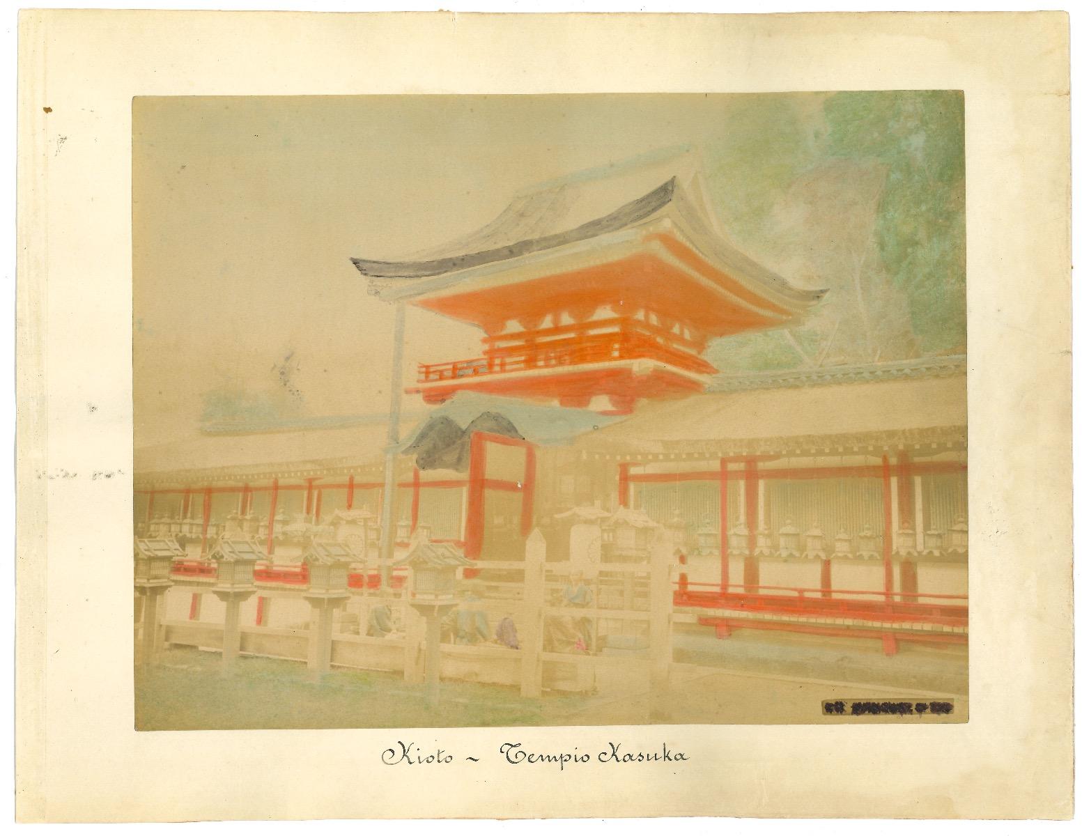 Antike Ansicht von Kyoto - Original Albumendruck - 1880er/90er Jahre