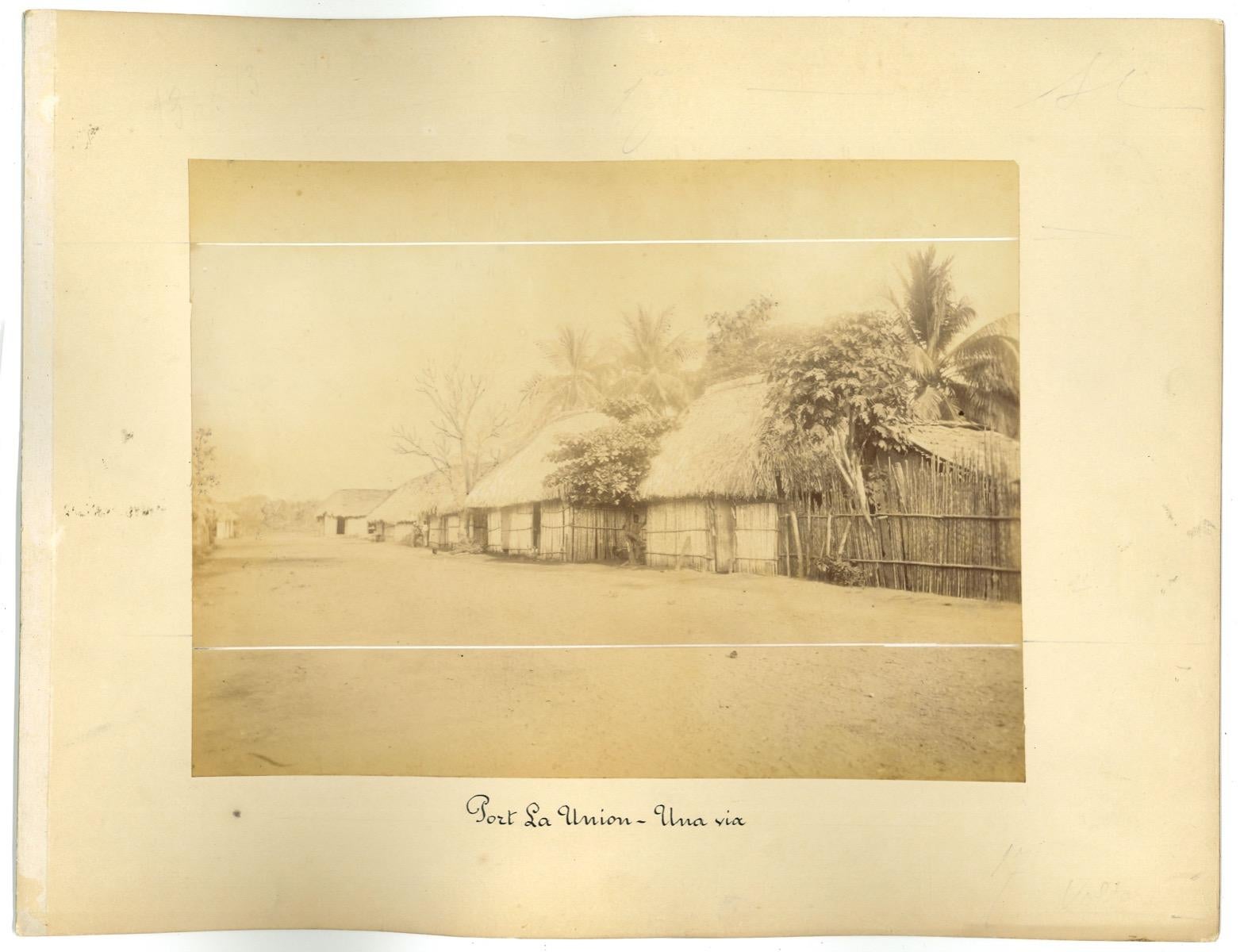 Unknown Landscape Photograph – Antike Ansicht von Puerto La Unión, El Salvador -  Vintage-Foto – 1880er-Jahre