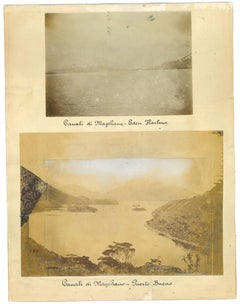 Ancient View of the Strait of Magellan - Original Vintage Photo - 1880s
