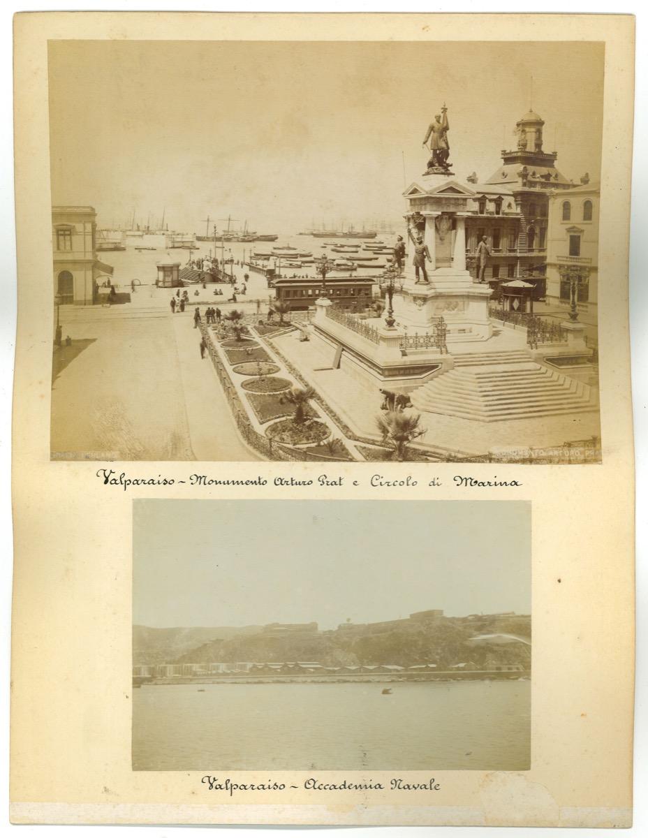 Ancient View of Valparaiso Chile - Original Vintage Photos - 1880s - Photograph by Unknown