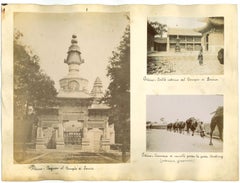 Ancient View of Yonghe Temple, Lama, Beijing - Original Albumen Print - 1880/90s