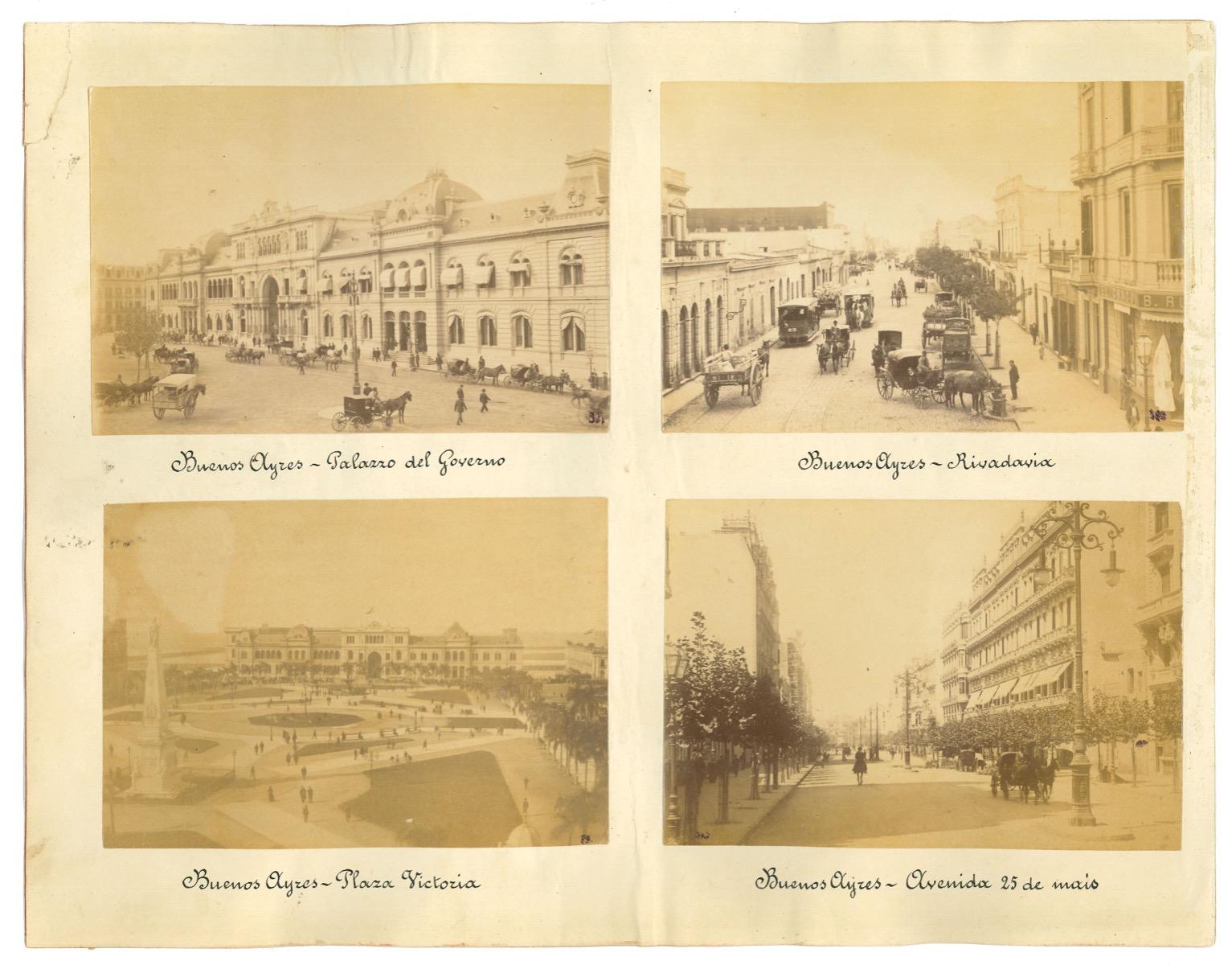 Ancient Views of Buenos Aires - Argentina - Original Vintage Photos - 1880s