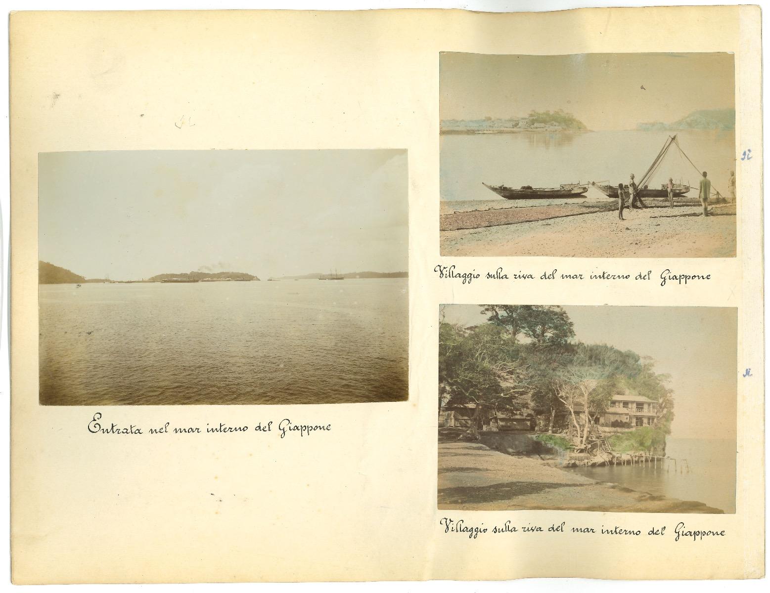 Landscape Photograph de Unknown - Antiguas Vistas de Japón, Osaka - Vintage Albumen Prints - 1880s/90s