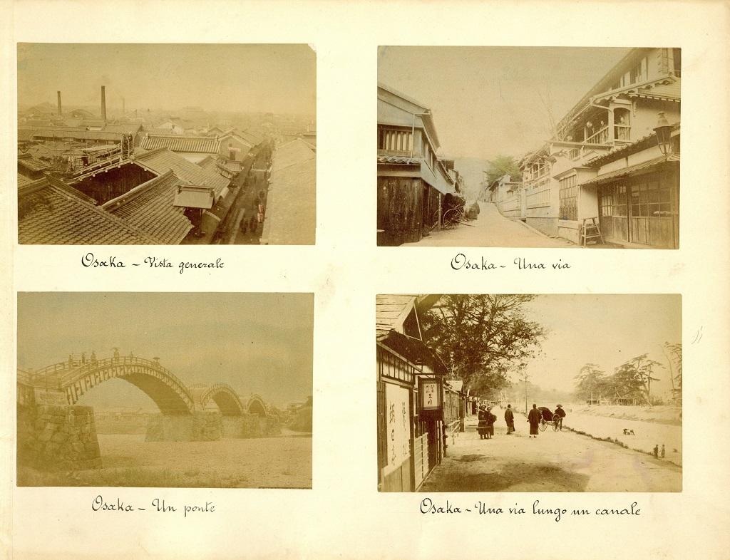 Ancient Views of Osaka - Hand-Colored Albumen Print 1870/1890