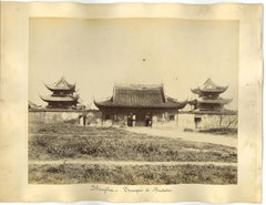 Ancient Views of Shanghai - Buddha temple - Original Albumen Print - 1890s