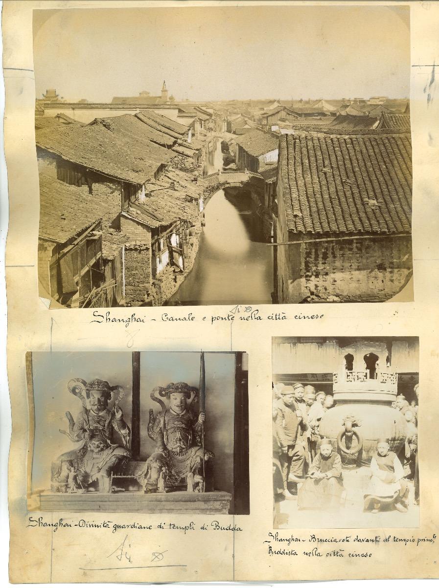 Unknown Landscape Photograph - Ancient Views of Shanghai - Buddha Temple - Original Albumen Print - 1890s