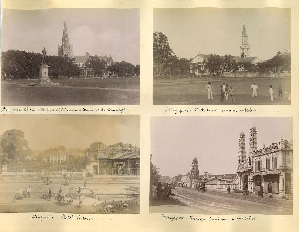Unknown Figurative Photograph - Ancient Views of Singapore - Original Albumen Print - 1890s