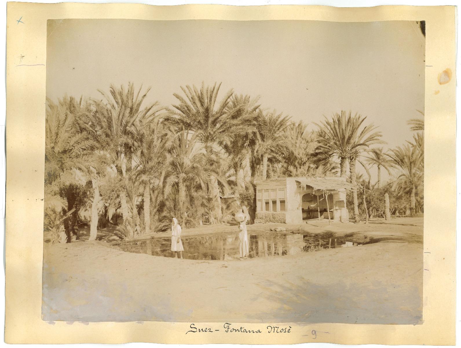 Unknown Figurative Photograph - Ancient Views of Suez - Original Albumen Print - 1880s/90s