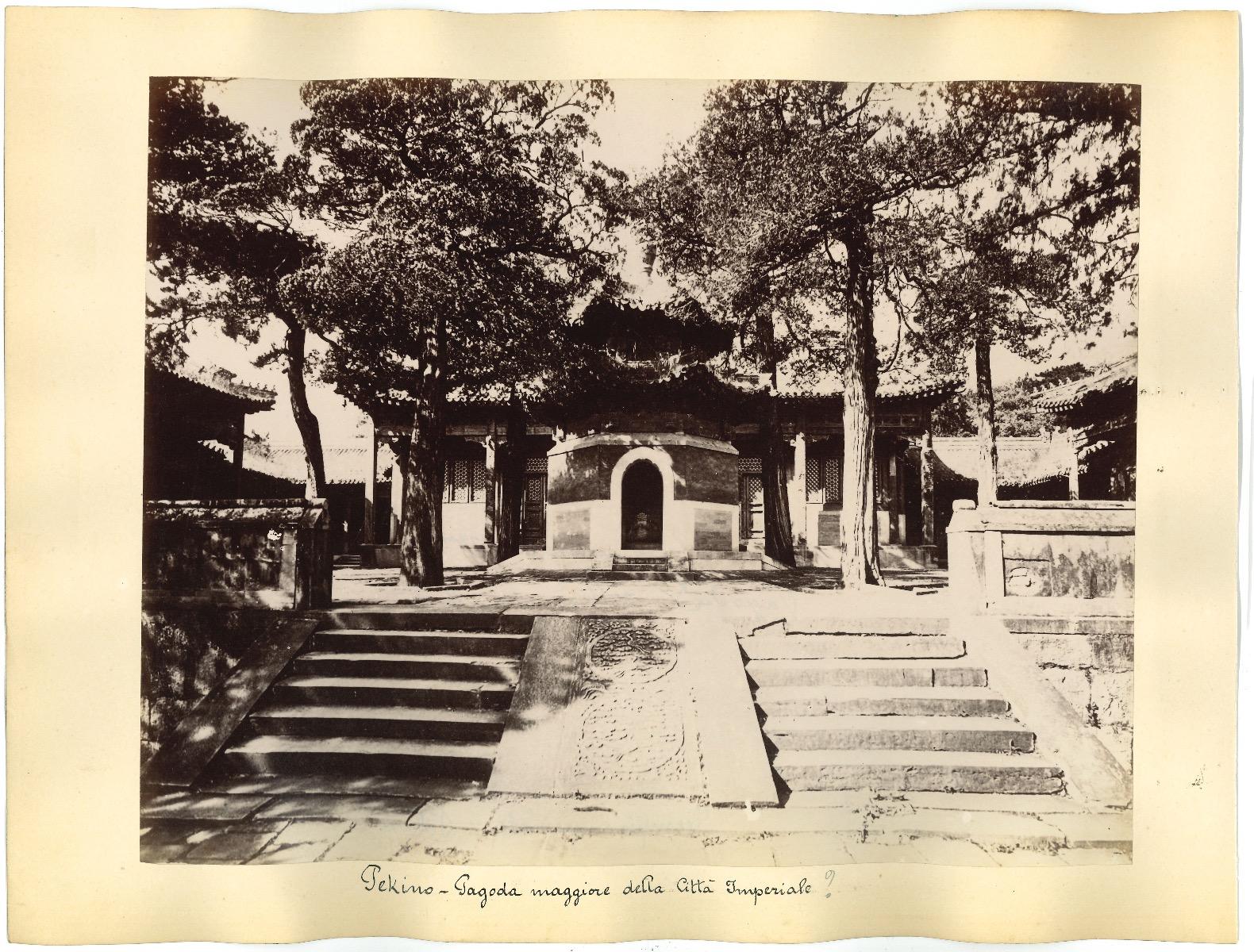 Unknown Figurative Photograph - Ancient Views of the Imperial City of Beijing - Original Albumen Print - 1890s