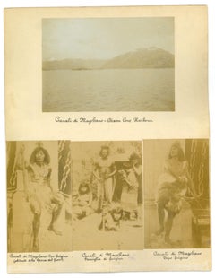 Anciennes vues de la côte de Magellan - Photo vintage originale - années 1880