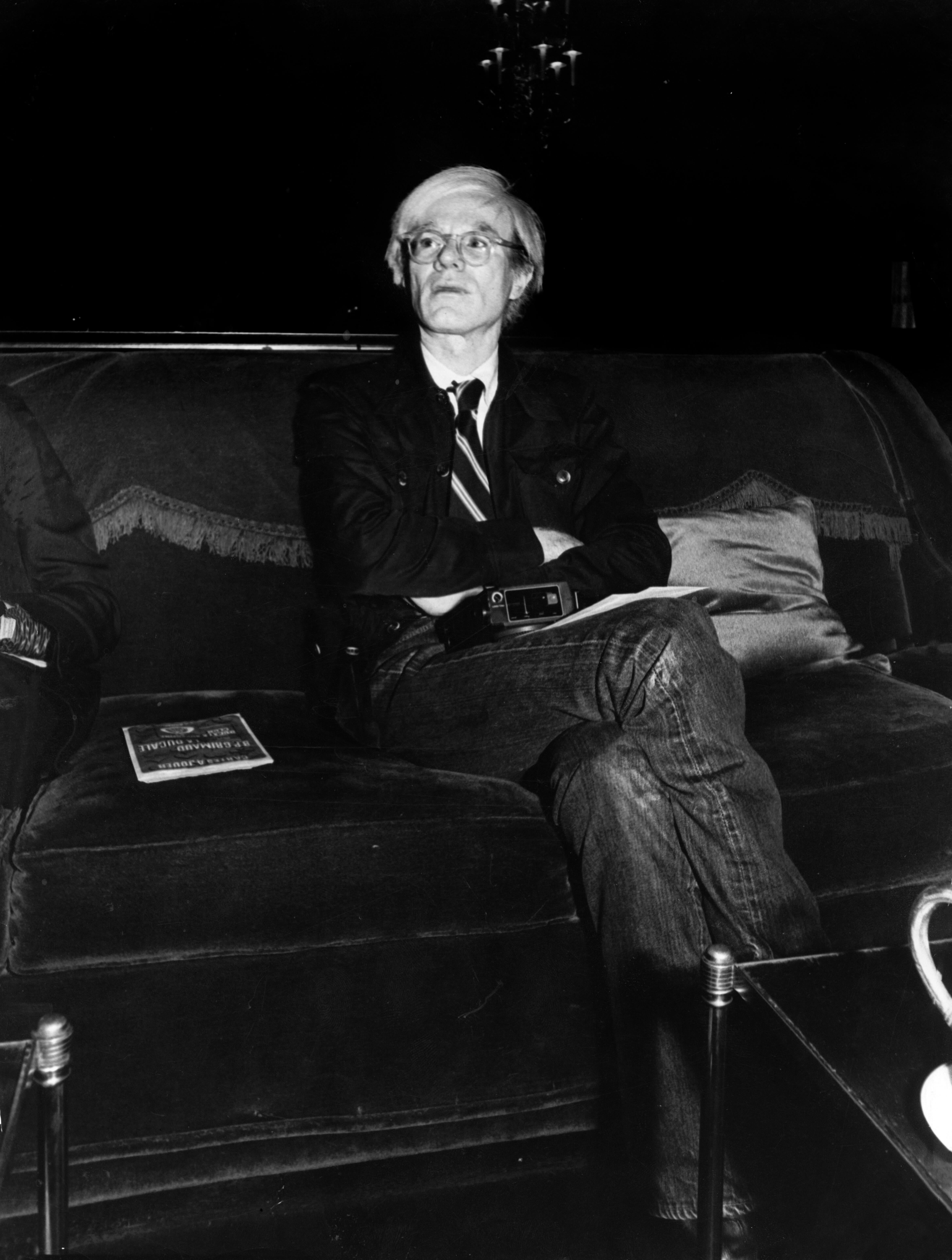 Unknown Portrait Photograph - Andy Warhol Candid Fine Art Print
