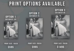 Anita Ekberg Leaning in White Dress Fine Art Print