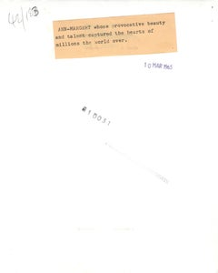 Ann Margaret in White Swimsuit Vintage Original Photograph