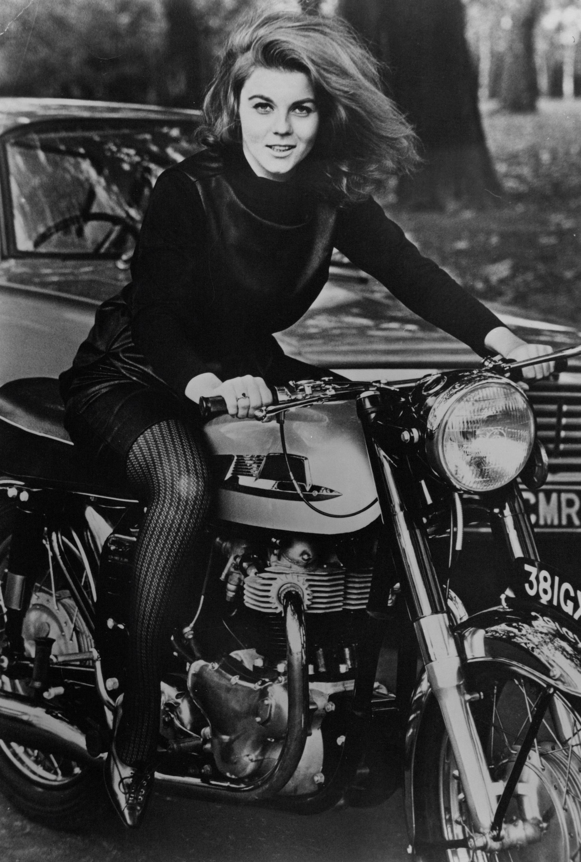 Unknown Portrait Photograph - Ann Margaret on Motorcycle Vintage Original Photograph