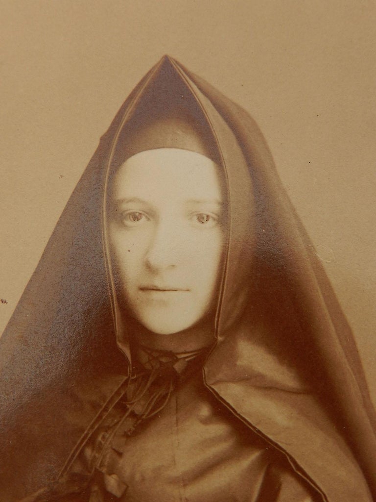 Unknown Antique Photograph Of A Young French Nun Sepia Toned By L
