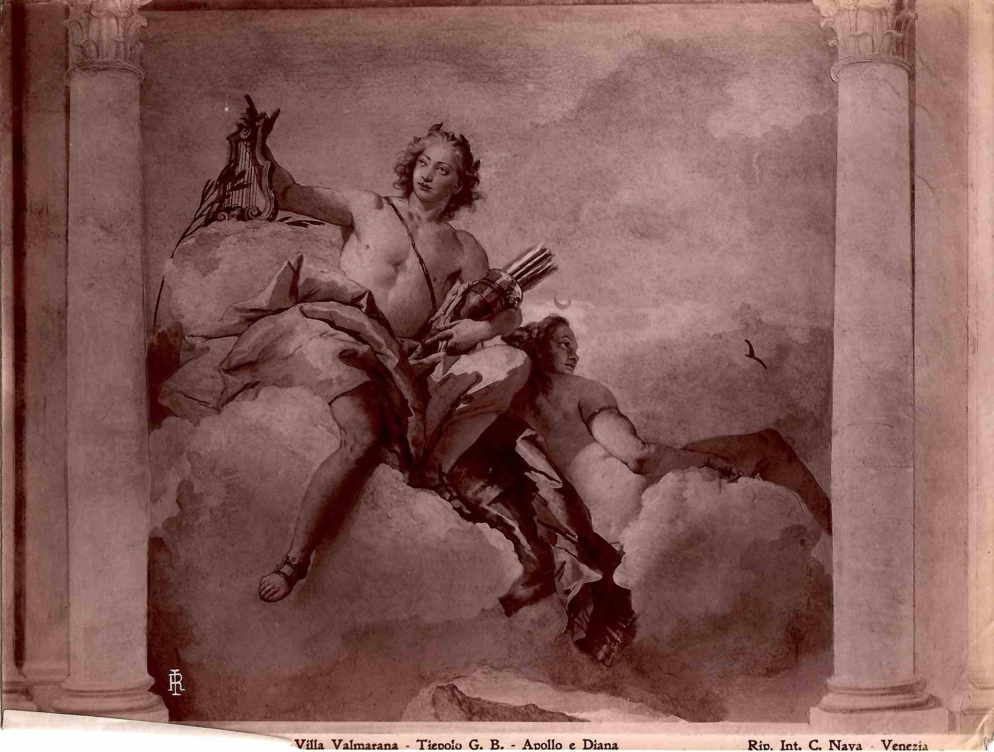 Unknown Black and White Photograph - Apollo and Diana - Vintage Photograph after Tiepolo - Early 20 Century