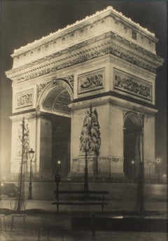 Arc de Triomphe Paris - Silver Gelatin Original Black-White Photograph
