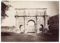 Arch of Costantine in 1870  - Ancient Albumen Photo 1870