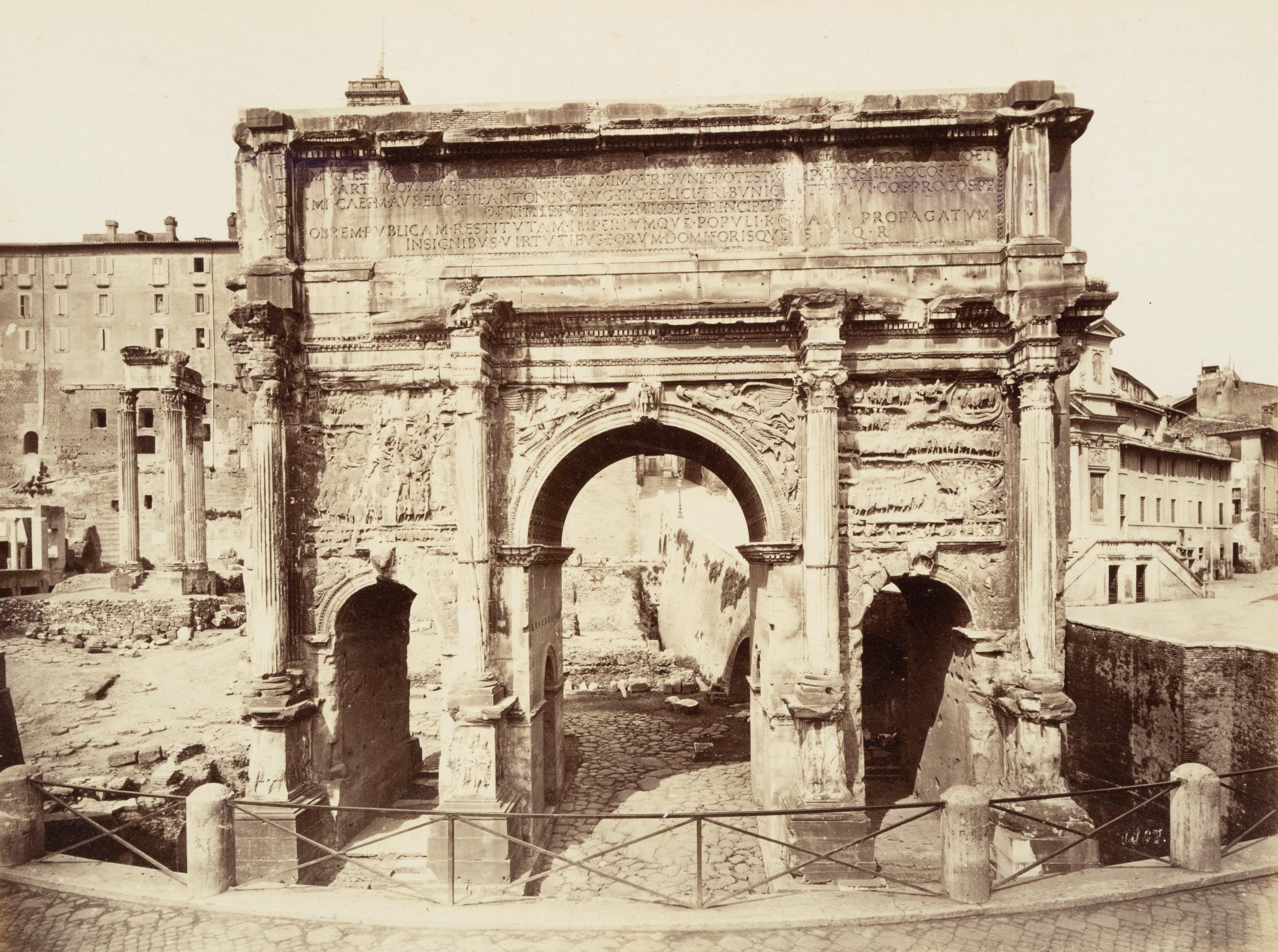 Fratelli Alinari Landscape Photograph - Arch of Triumph Septimius-Severus, Rome