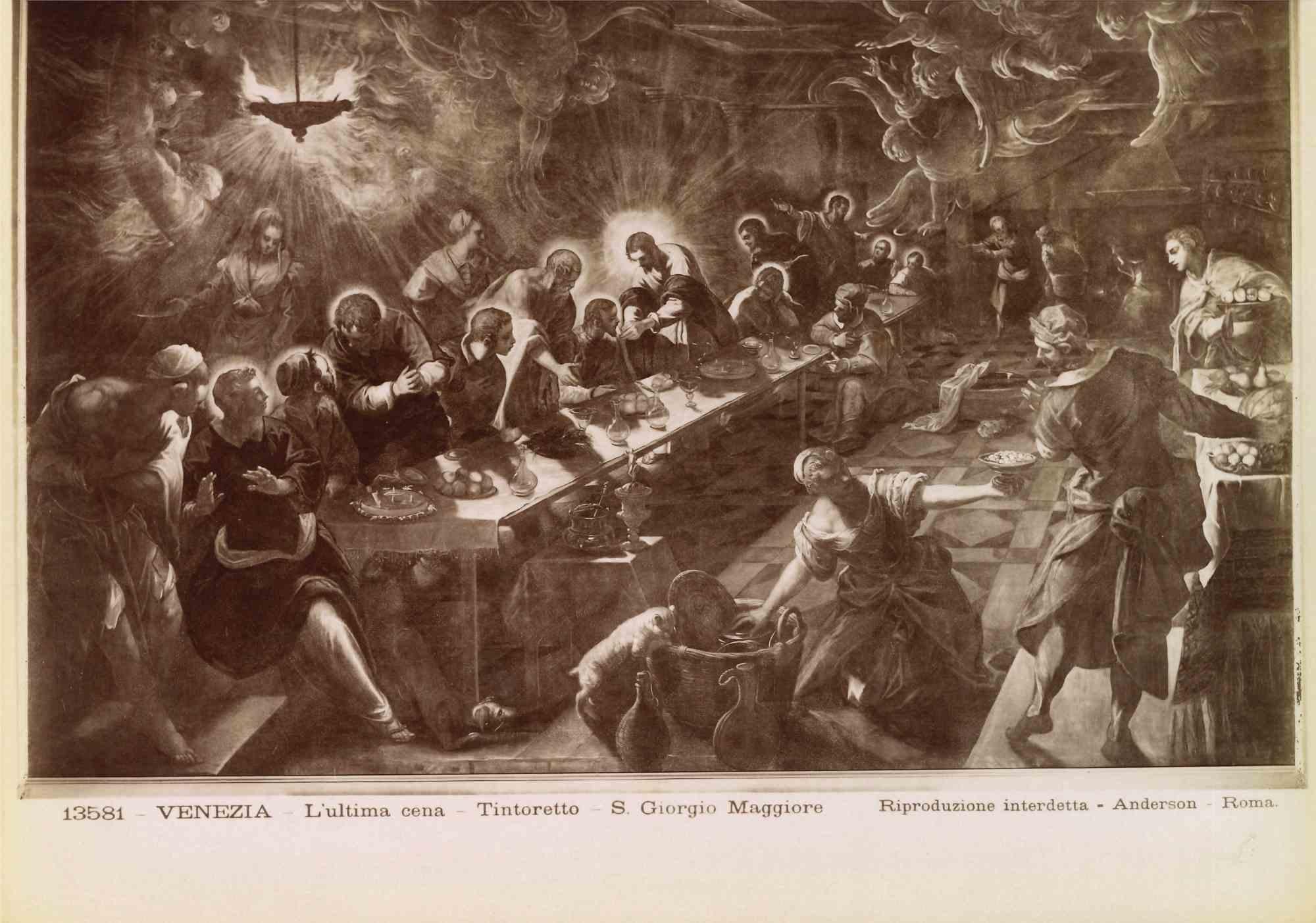 Unknown Figurative Photograph – Architektur- und Kunstfoto – Last Supper von Tintoretto – Venedig – 1920er Jahre