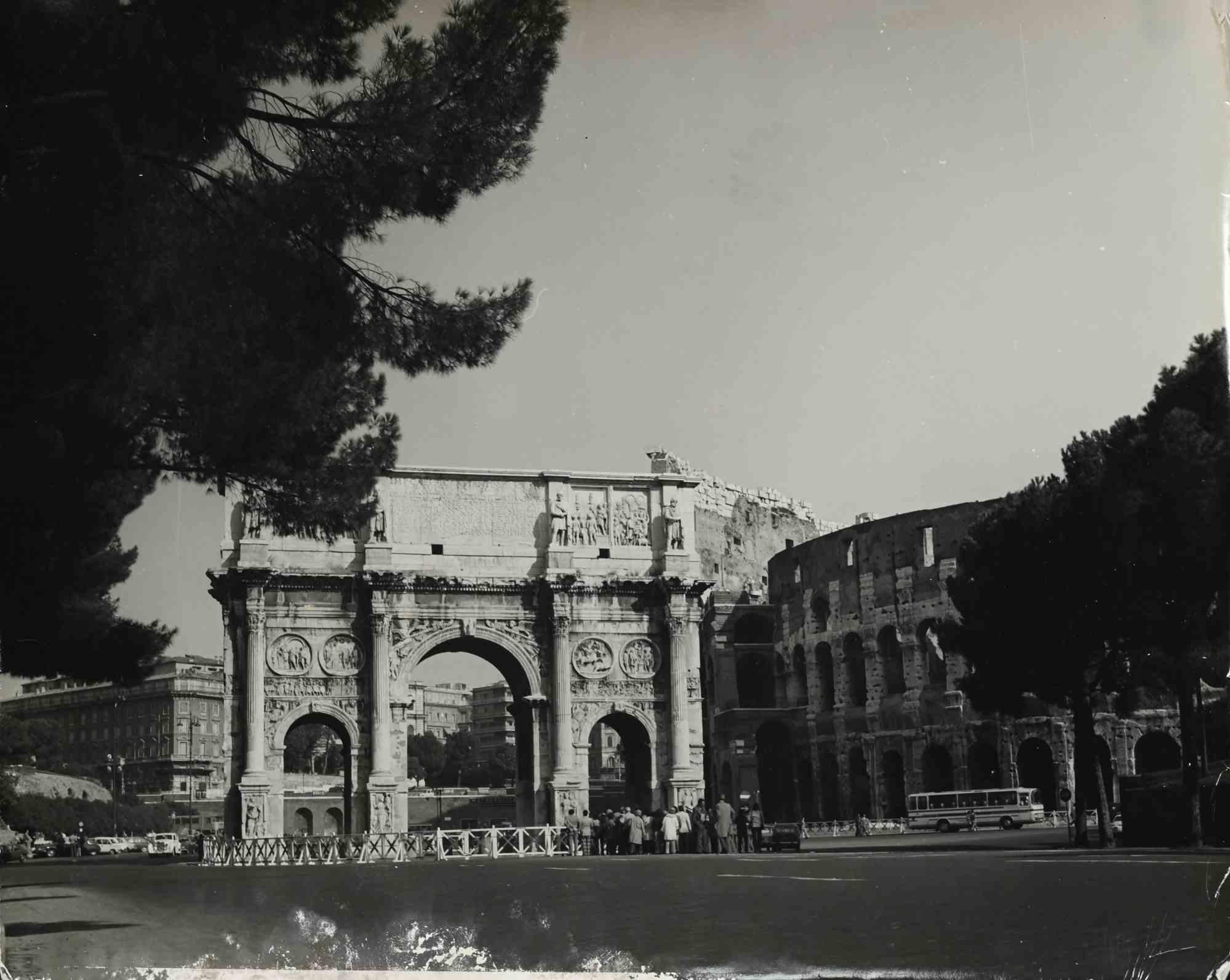 Figurative Photograph Unknown - "Arco di Costantino" et "Colosseo" - Photo d'époque - Milieu du 20e siècle
