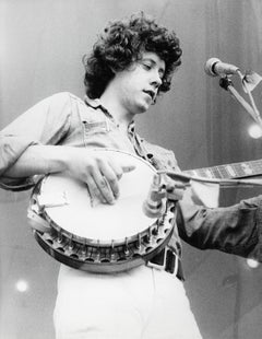 Arlo Guthrie Playing Banjo on Stage Vintage Original Photograph