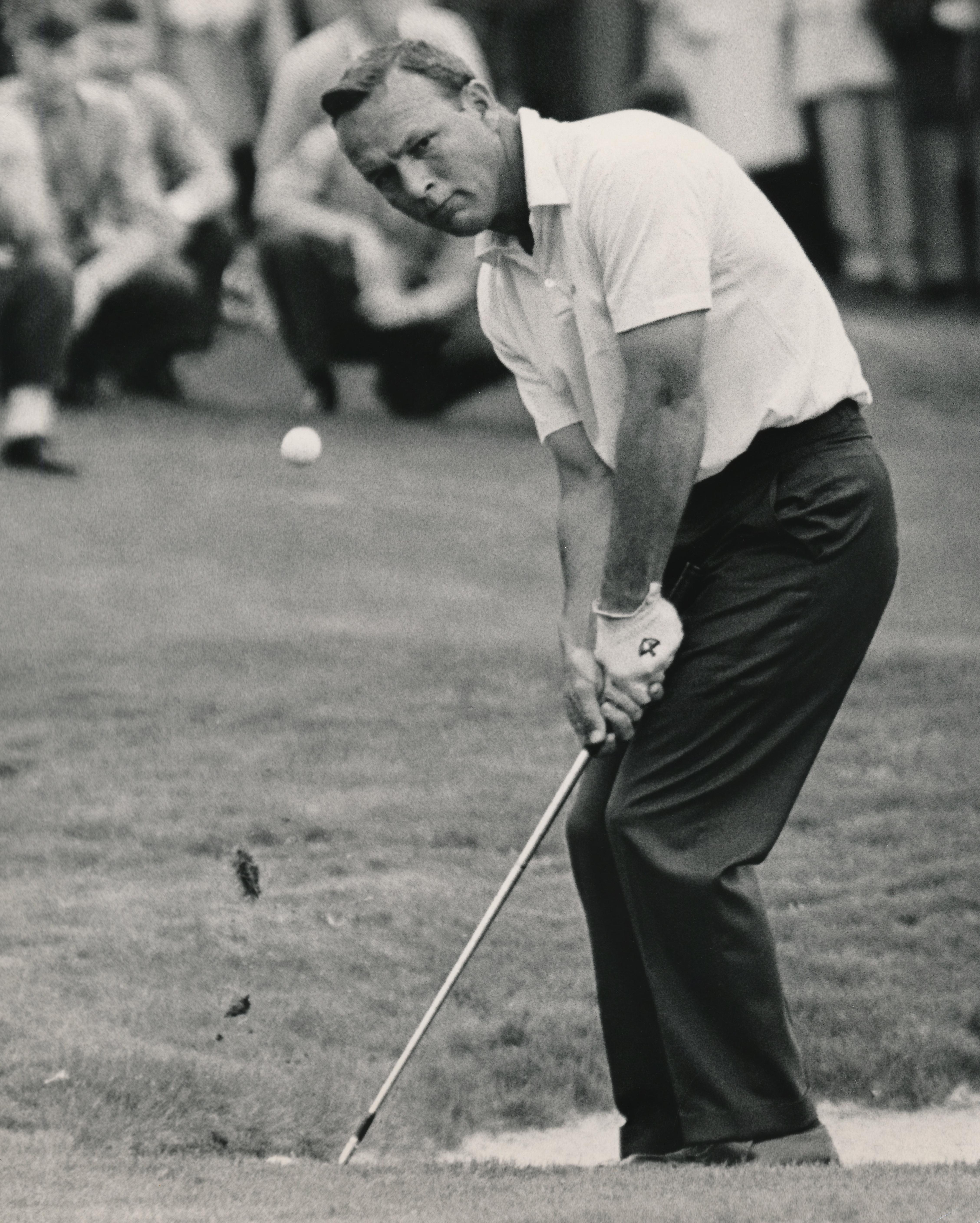 Unknown Black and White Photograph - Arnold Palmer on the Green Globe Photos Fine Art Print