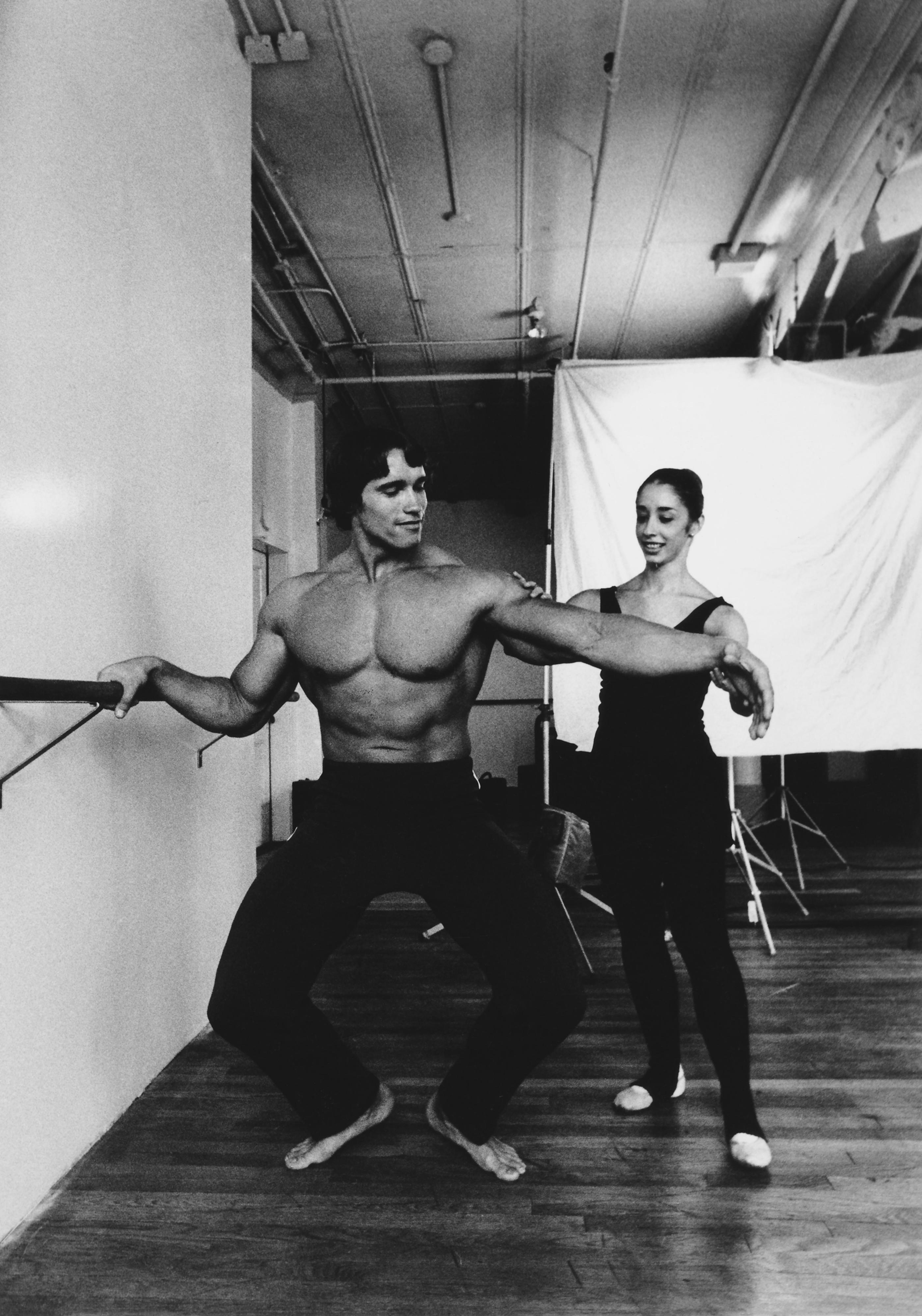 Unknown Black and White Photograph - Arnold Schwarzenegger: Ballet Bodybuilder 20" x 24" Edition of 75