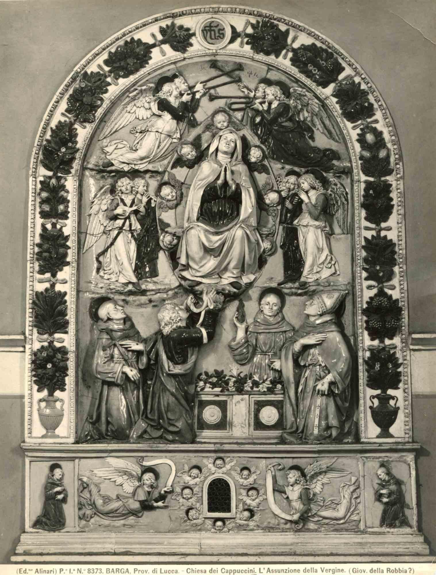 Unknown Black and White Photograph - Assumption of Mary, Cappuccini Church, Barga -Vintage Photo Detail  - Early 1900