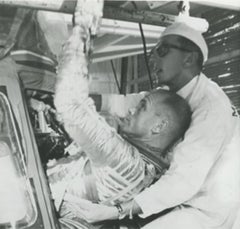 Astronaut John Glenn & Original Pad Leader for NASA, Guenter Wendt Press Print