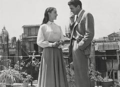 Audrey Hepburn and Gregory Peck in Roman Holiday Globe Photos Fine Art Print