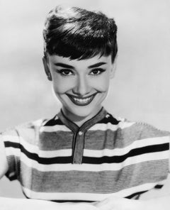 Audrey Hepburn Big Smile in the Studio Globe Photos Fine Art Print