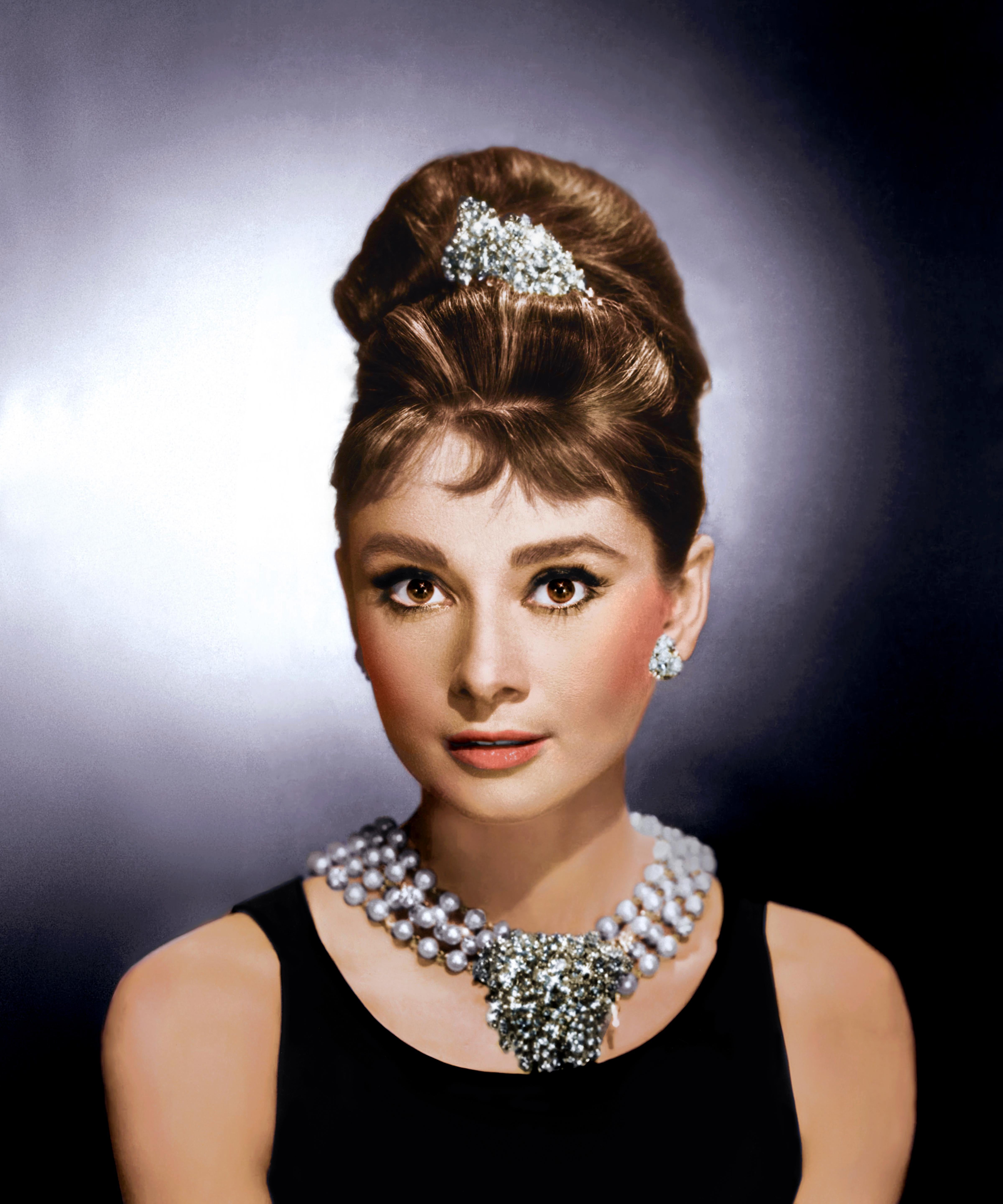 Unknown Color Photograph - Audrey Hepburn "Breakfast at Tiffany's"  Colorized Fine Art Print