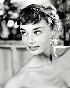 Audrey Hepburn Elegance in Earrings Globe Photos Fine Art Print