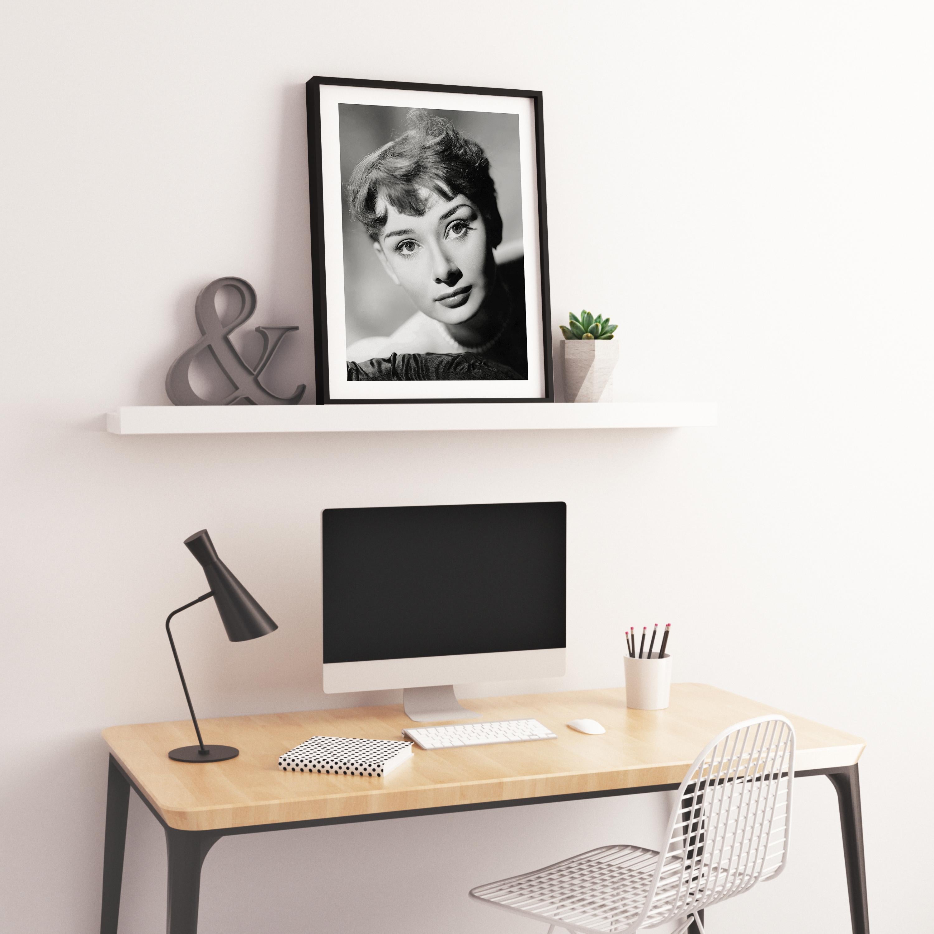 Audrey Hepburn: Elegance in the Studio Globe Photos Fine Art Print For Sale 1