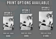 Audrey Hepburn Fashion Pose Outdoors Globe Photos Fine Art Print