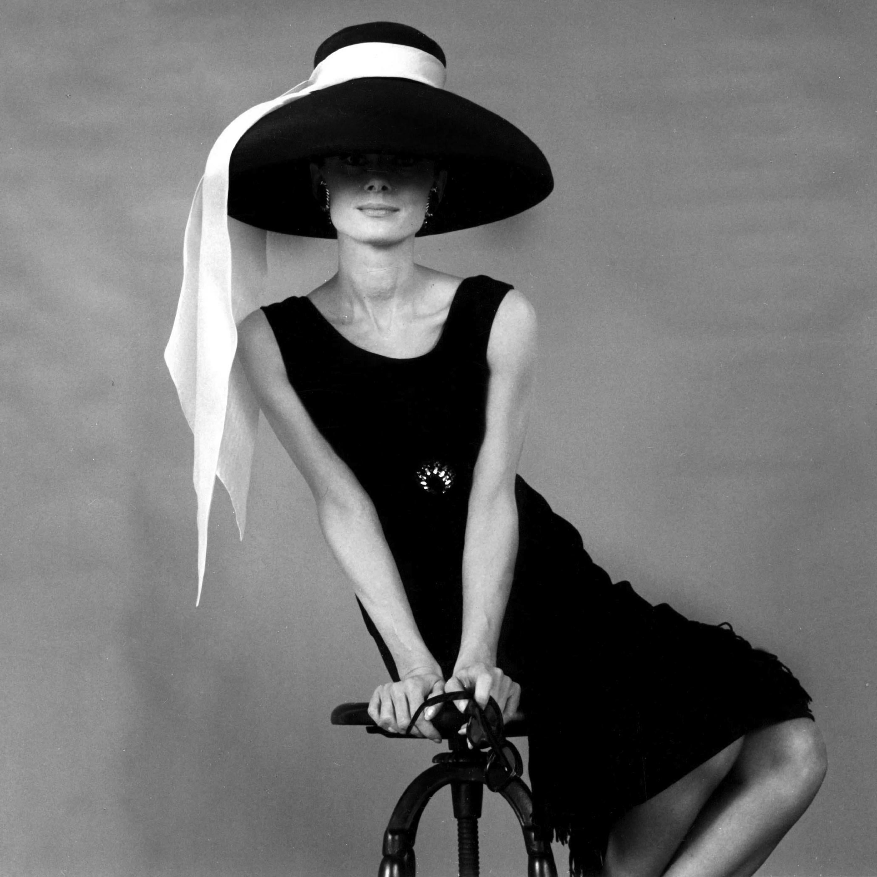 Unknown Portrait Photograph - Audrey Hepburn in Hat for "Breakfast at Tiffany's"