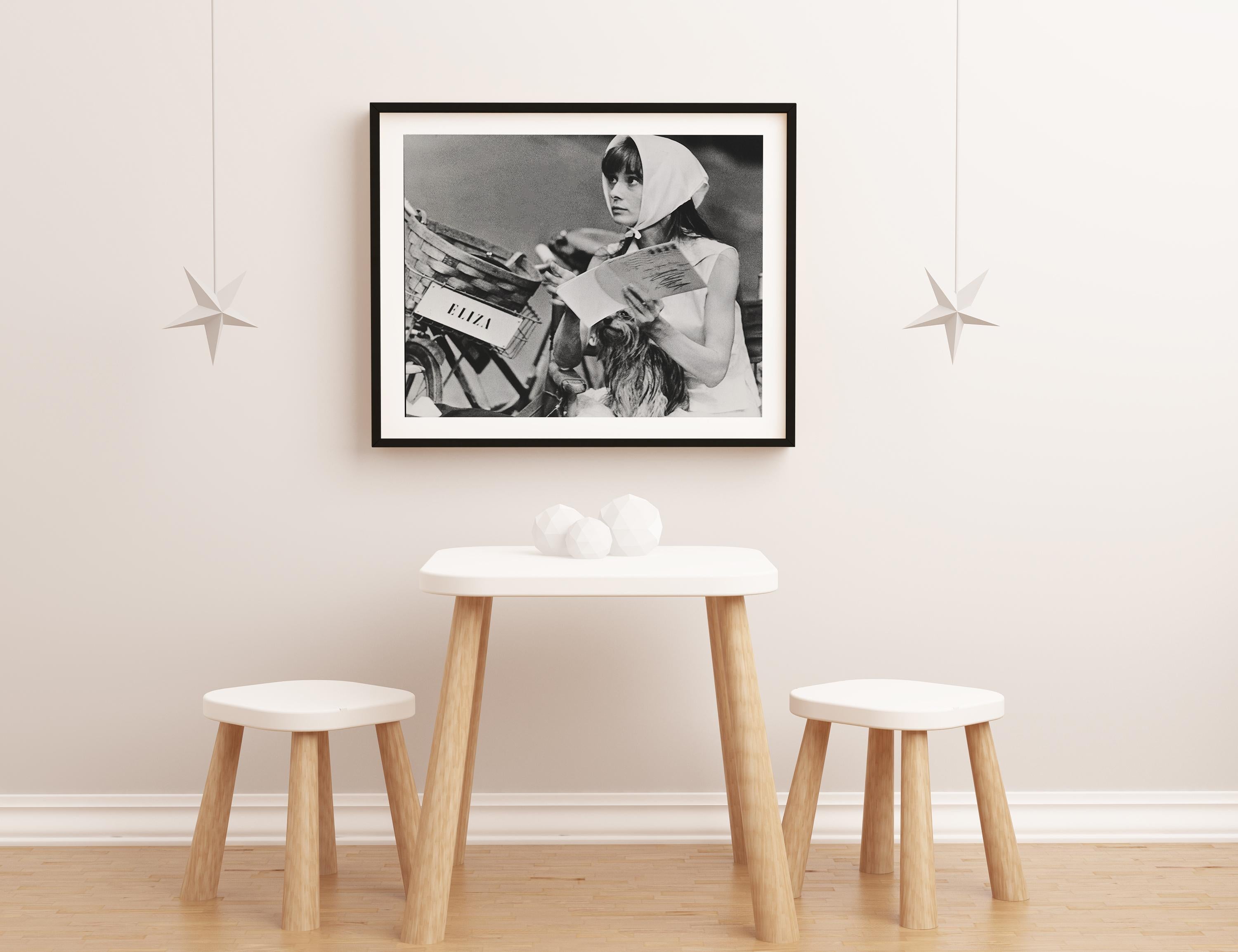 Audrey Hepburn My Fair Lady Fine Art Print - Gray Black and White Photograph by Unknown