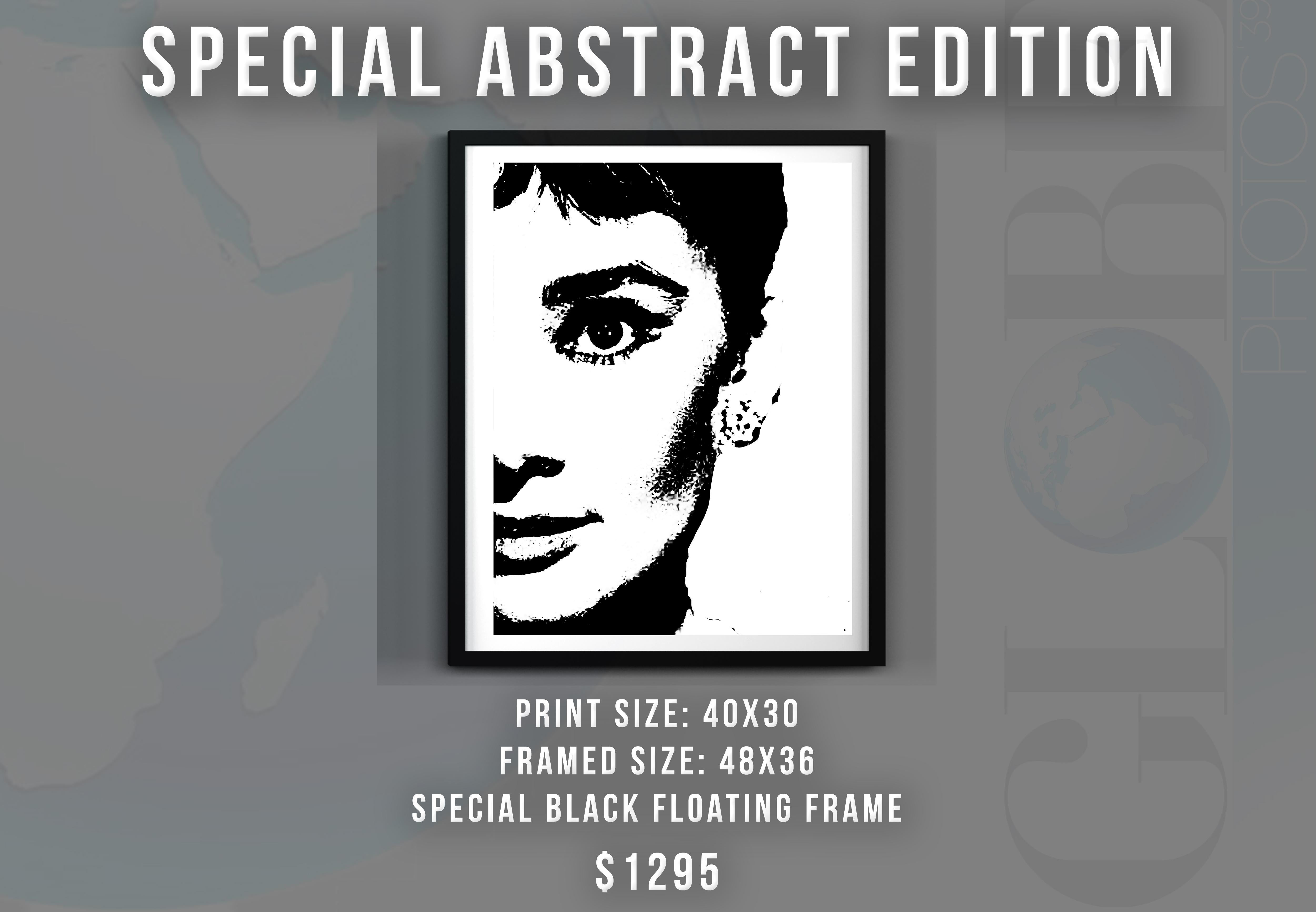 Audrey Hepburn Special Abstract Edition Framed Art Print - Photograph by Unknown